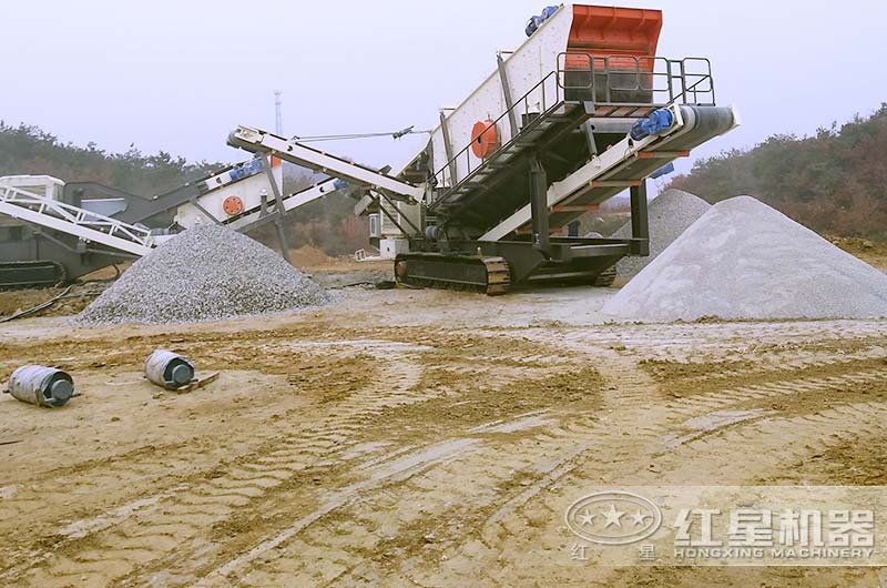 山東煙臺新型環保砂石廠生產現場