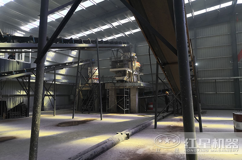 洞渣制備砂石骨料加工現場